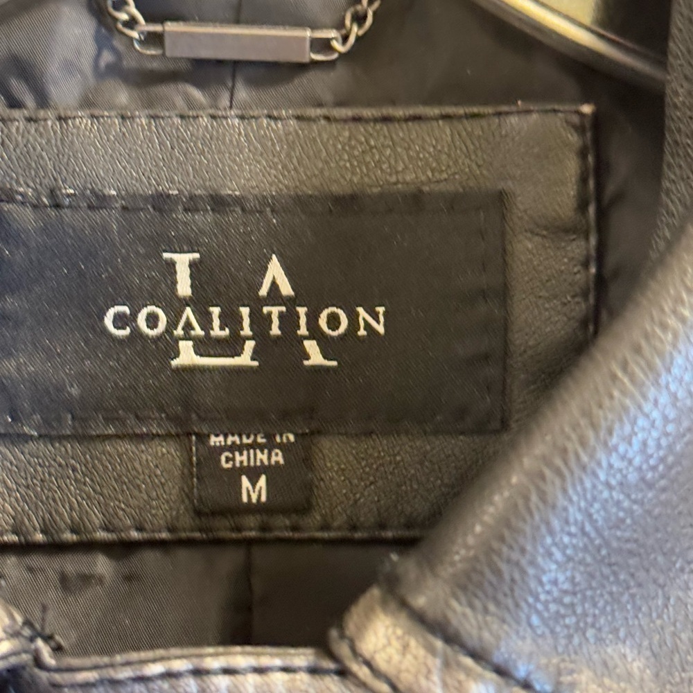 T Coalition Faux Leather Studded Moto Jacket Women - Picture 9 of 9